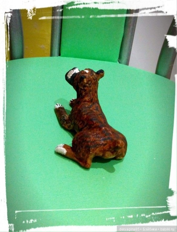 Боксер из гипса — Лепка авторских игрушек и папье (фото 3)