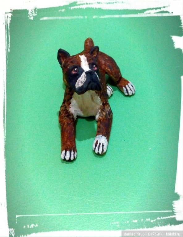 Боксер из гипса — Лепка авторских игрушек и папье (фото 2)
