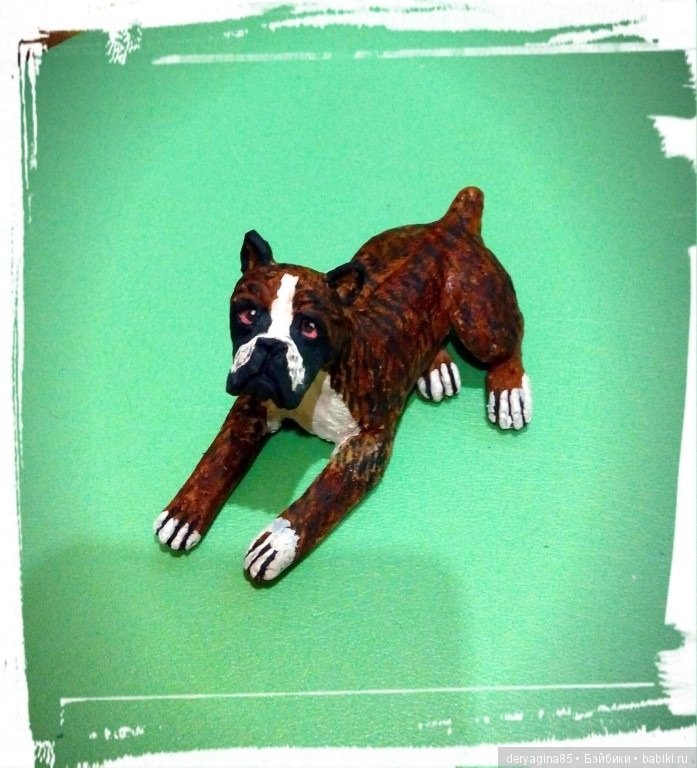 Боксер из гипса — Лепка авторских игрушек и папье