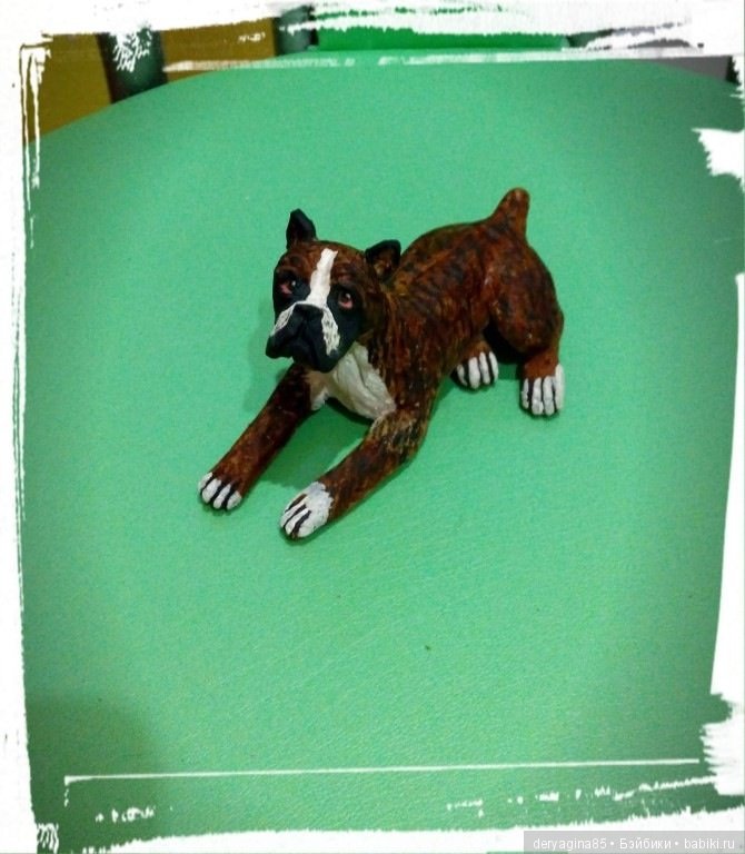 Боксер из гипса — Лепка авторских игрушек и папье (фото 4)