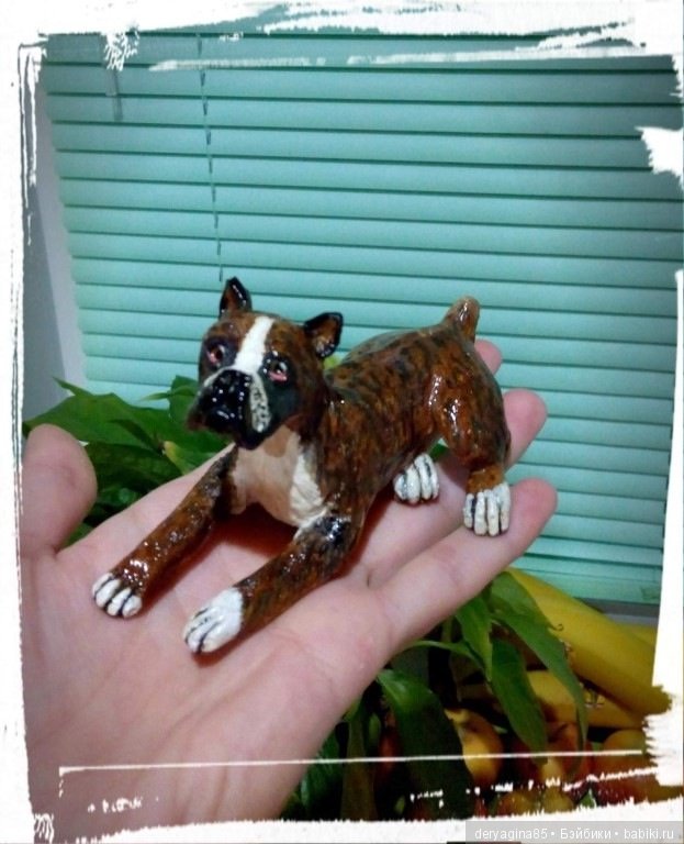 Боксер из гипса — Лепка авторских игрушек и папье (фото 9)