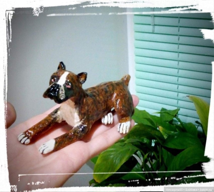 Боксер из гипса — Лепка авторских игрушек и папье (фото 8)