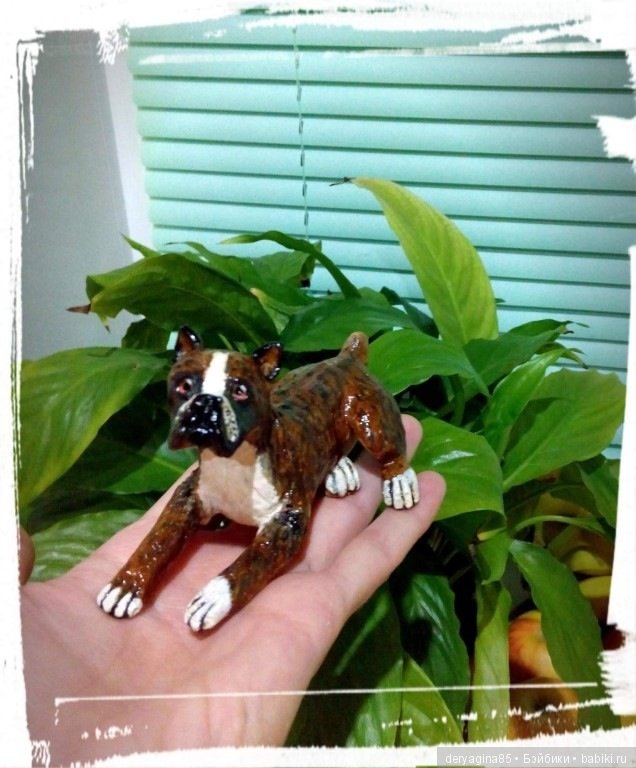 Боксер из гипса — Лепка авторских игрушек и папье