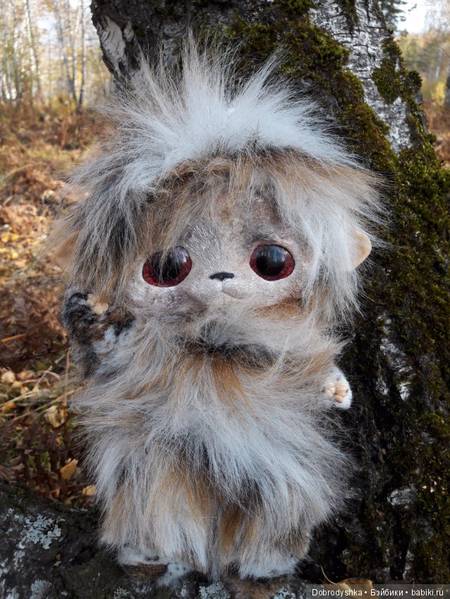 Вот такой Лохматыш — Игрушки в смешанной технике (мех и глина): Арт