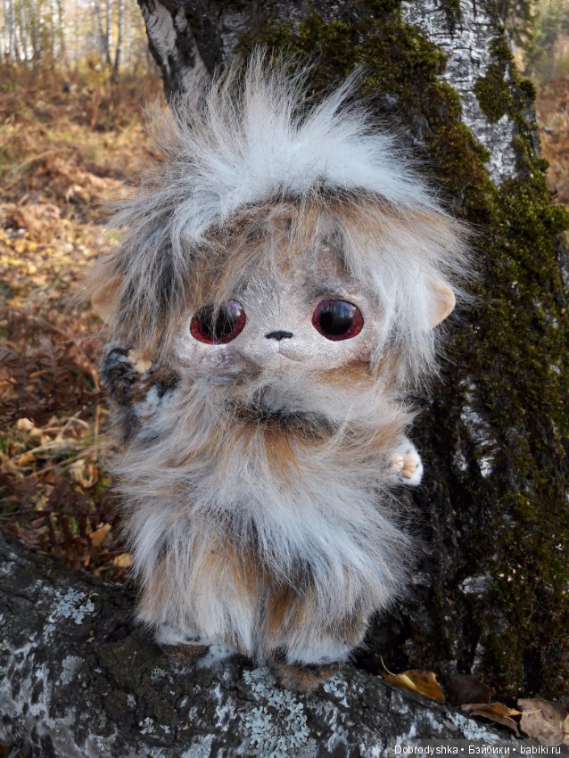 Вот такой Лохматыш — Игрушки в смешанной технике (мех и глина): Арт (фото 5)