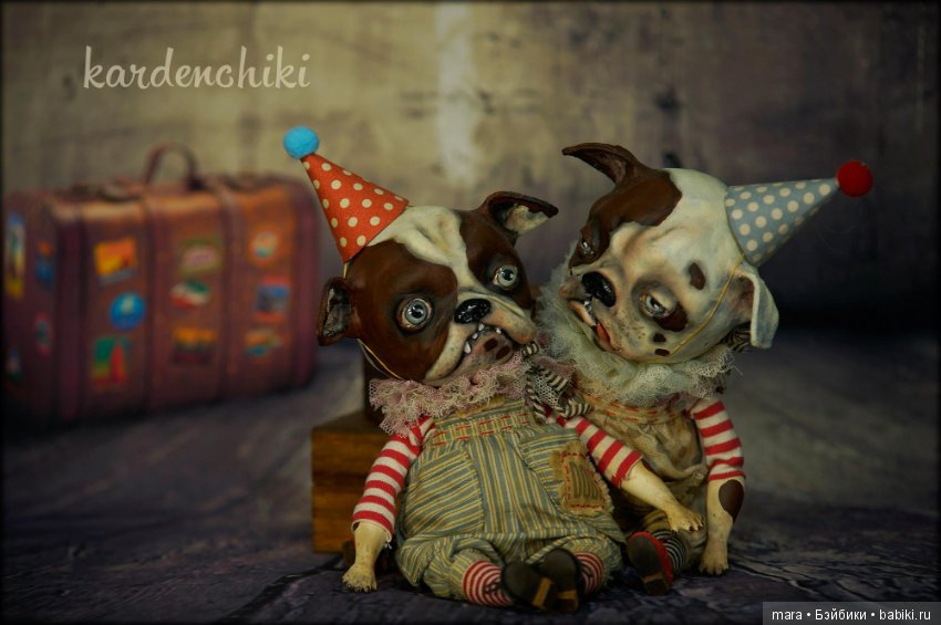 Дрессированные собачки и кот от Kardenchiki art dolls