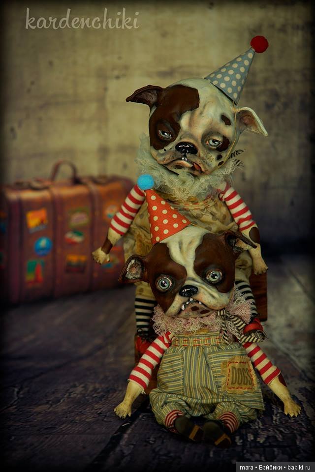 Дрессированные собачки и кот от Kardenchiki art dolls