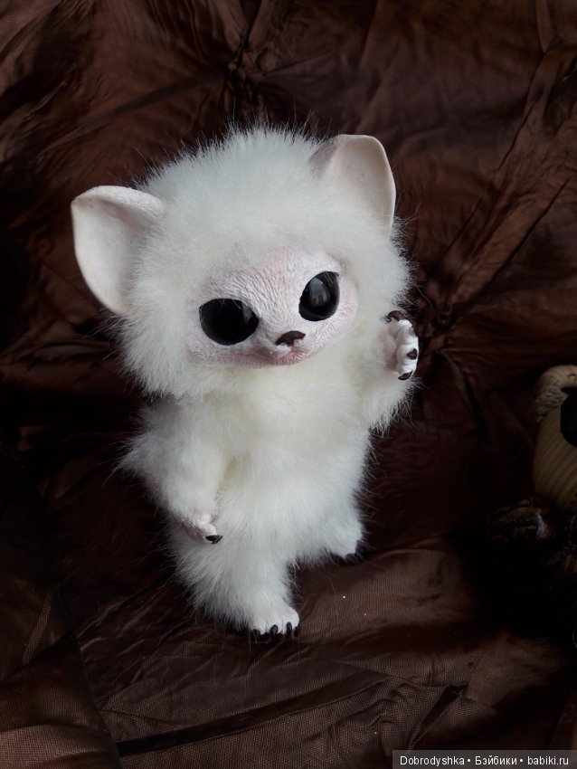 Малыш Ночной охотник — Игрушки в смешанной технике (мех и глина): Арт (фото 10)