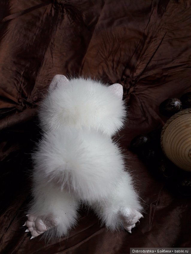 Малыш Ночной охотник — Игрушки в смешанной технике (мех и глина): Арт (фото 4)