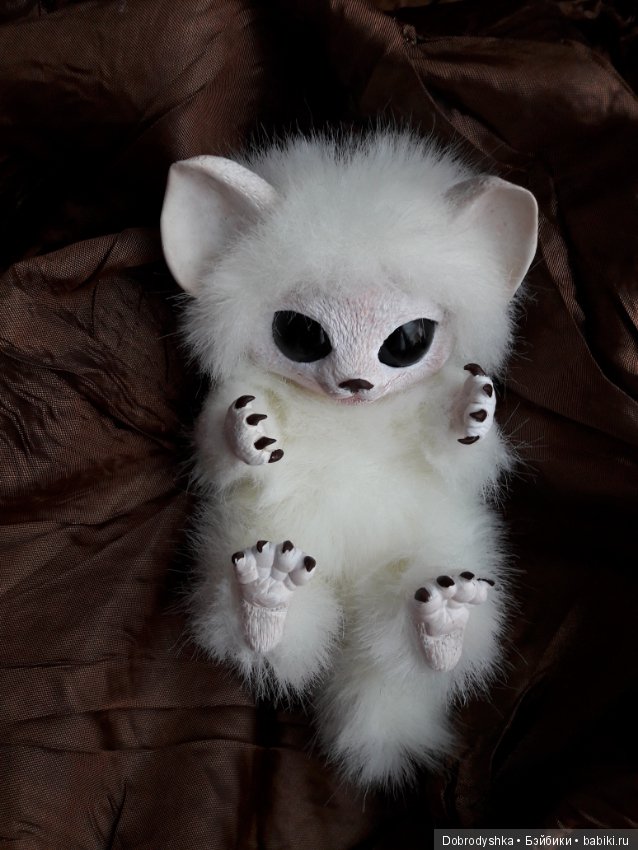 Малыш Ночной охотник — Игрушки в смешанной технике (мех и глина): Арт (фото 8)