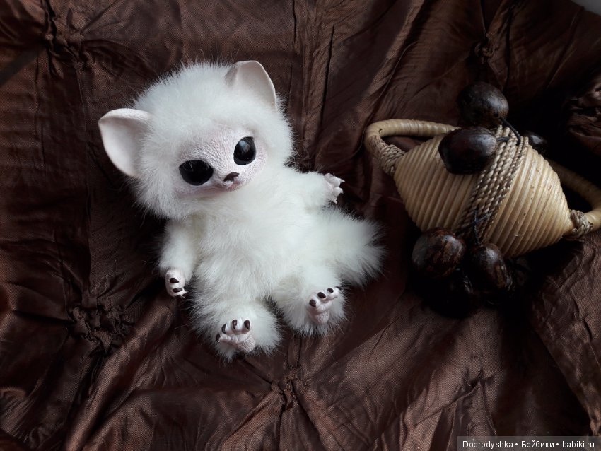 Малыш Ночной охотник — Игрушки в смешанной технике (мех и глина): Арт (фото 7)