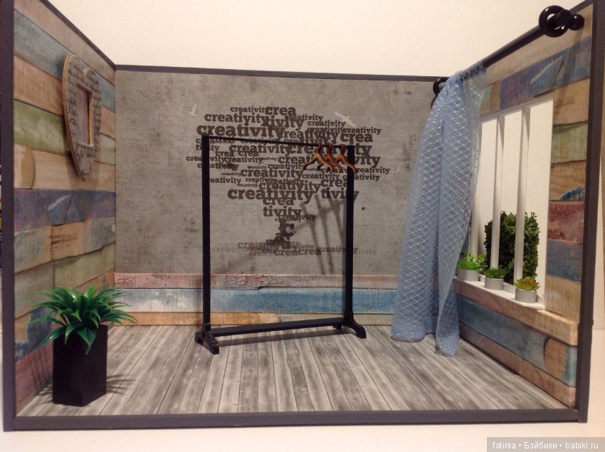 Румбокс 1:6/1:8 Маленькая комната с большим окном (фото 5)