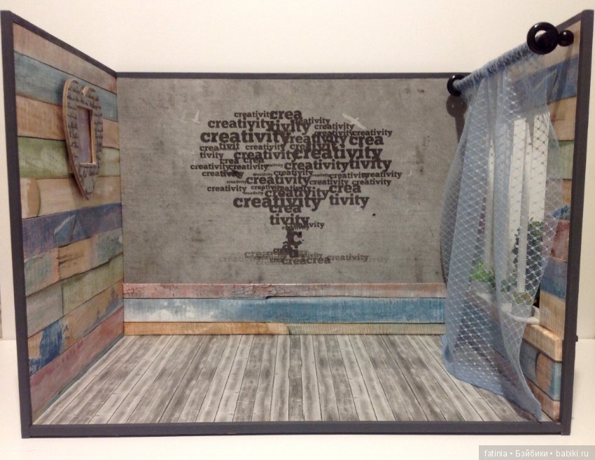 Румбокс 1:6/1:8 Маленькая комната с большим окном