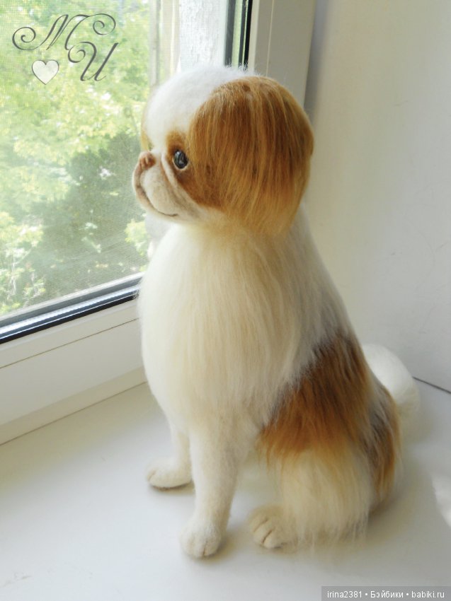 Японский хин Тёма — Валяные игрушки из шерсти: сухое валяние (фото 3)