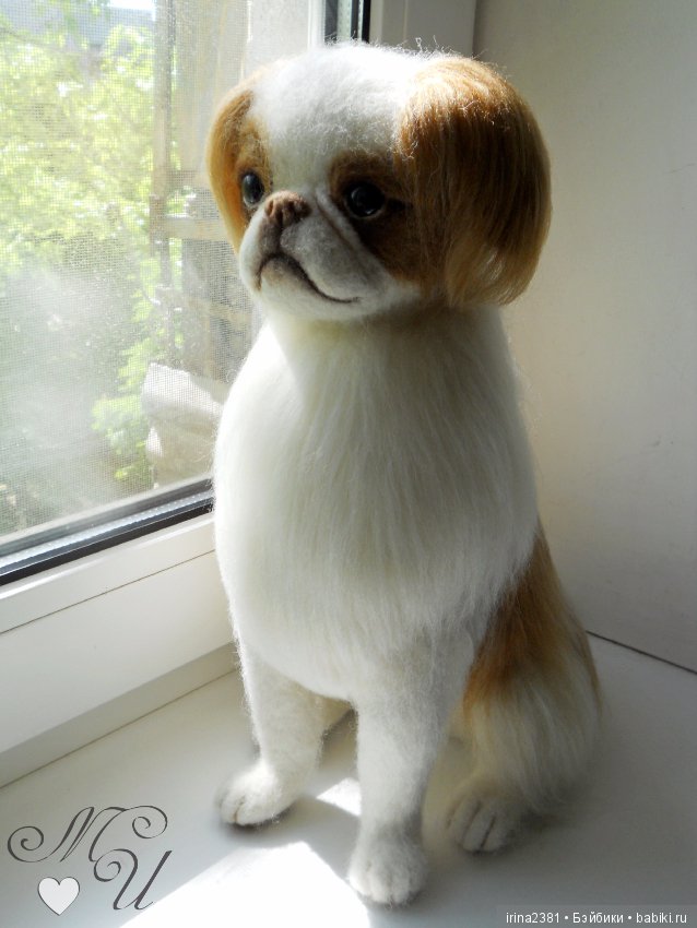 Японский хин Тёма — Валяные игрушки из шерсти: сухое валяние (фото 2)