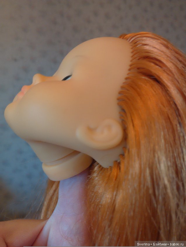 Прошивка волос головки из мягкого винила