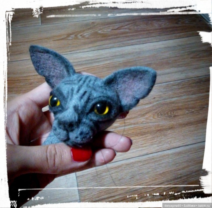 Брошь Сфинкс — Валяные игрушки из шерсти: сухое валяние