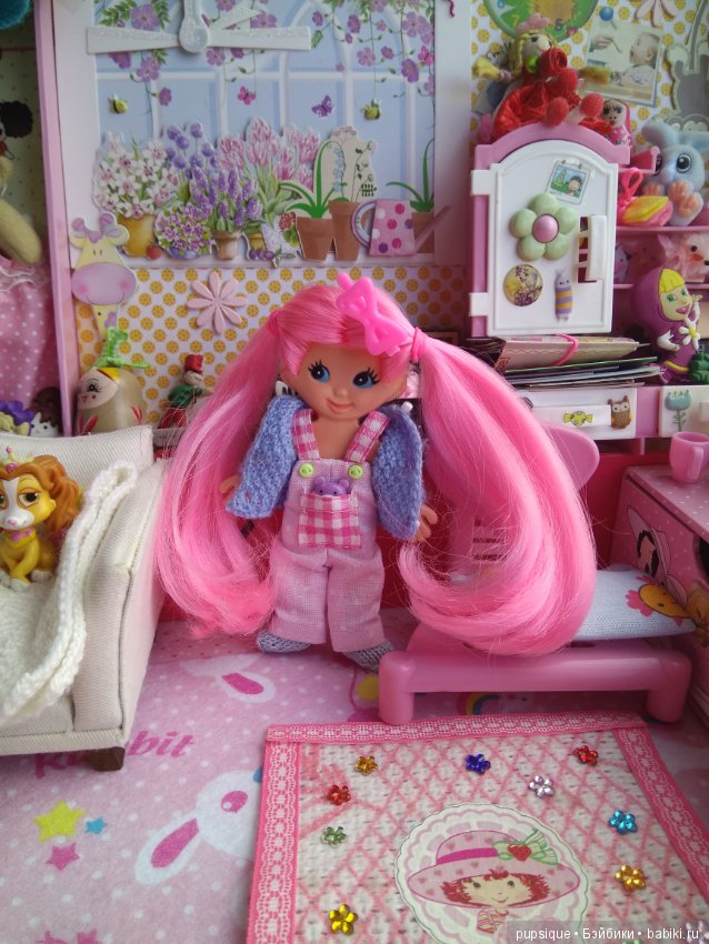 Хотела куклу с розовыми волосами? Получи! Кукла Флетси, Flatsy doll