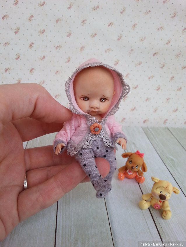 Викуся — Авторские миниатюрные куклы: лепка (фото 4)