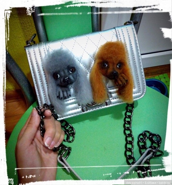 "Красный пудель" — Валяные игрушки из шерсти: сухое валяние