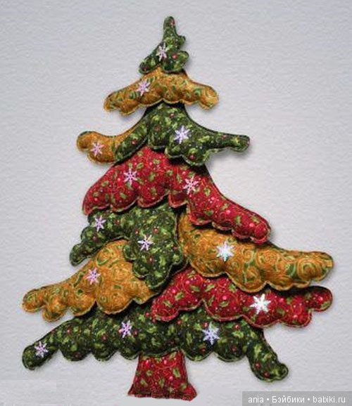 Елочка из фетра с выкройкой (фото 3)