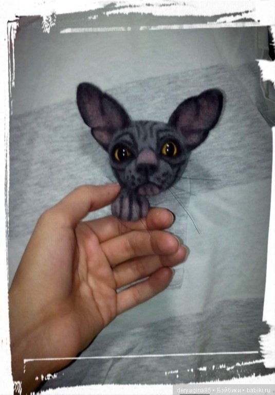 Сфинксоброшь — Валяные игрушки из шерсти: сухое валяние