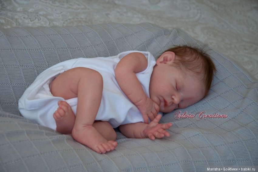 Спящий малыш реборн, молд Xander скульптора Cassie Ann Brace, прототип Silvia Ezquerra