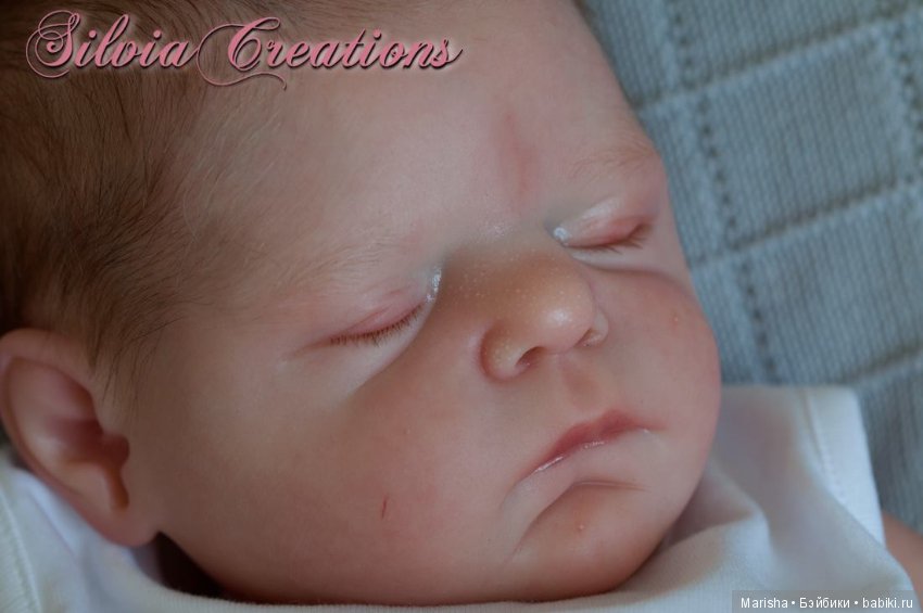 Спящий малыш реборн, молд Xander скульптора Cassie Ann Brace, прототип Silvia Ezquerra (фото 2)