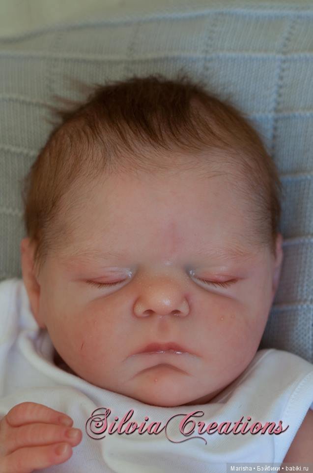 Спящий малыш реборн, молд Xander скульптора Cassie Ann Brace, прототип Silvia Ezquerra (фото 6)
