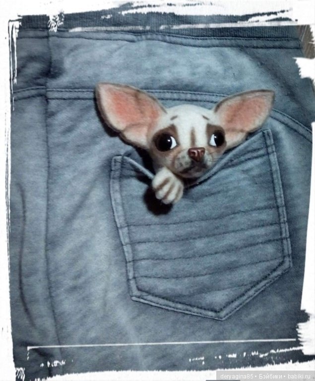 Чихо брошь — Валяные игрушки из шерсти: сухое валяние