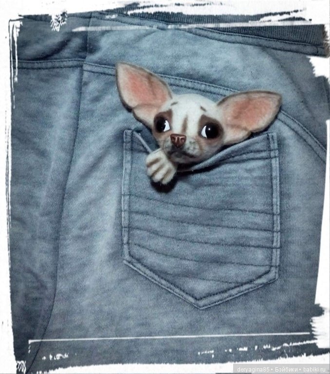 Чихо брошь — Валяные игрушки из шерсти: сухое валяние