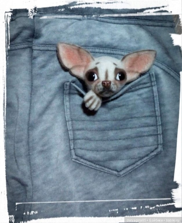 Чихо брошь — Валяные игрушки из шерсти: сухое валяние