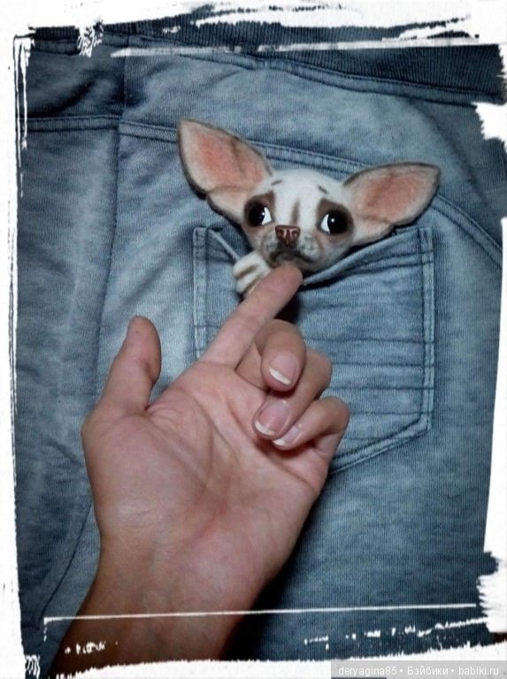 Чихо брошь — Валяные игрушки из шерсти: сухое валяние (фото 6)