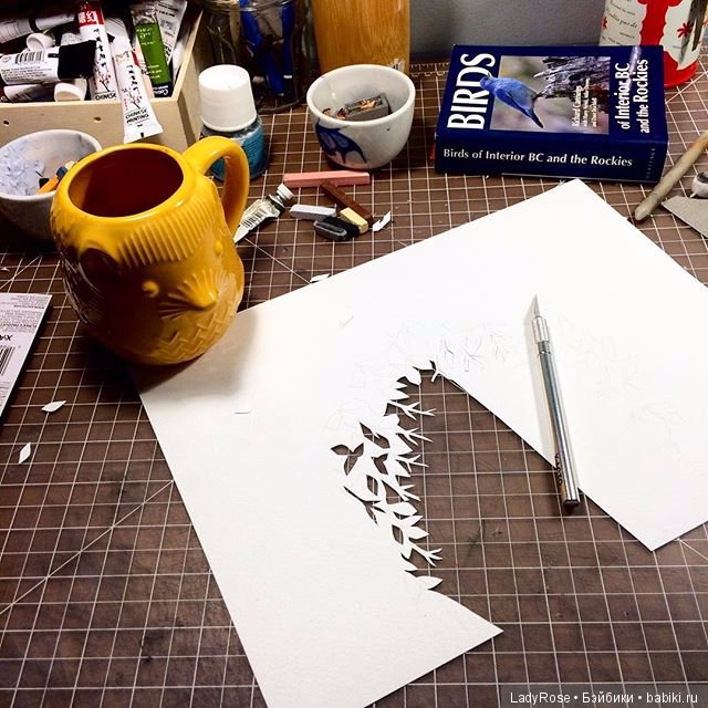 Бумага, акварель и кусочек души. Инсталляции Kelly Pousette