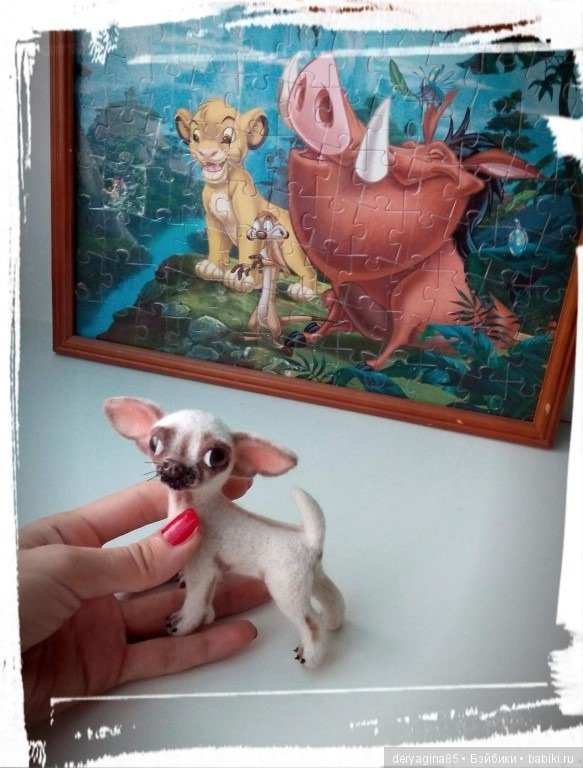 Мини чишка — Валяные игрушки из шерсти: сухое валяние