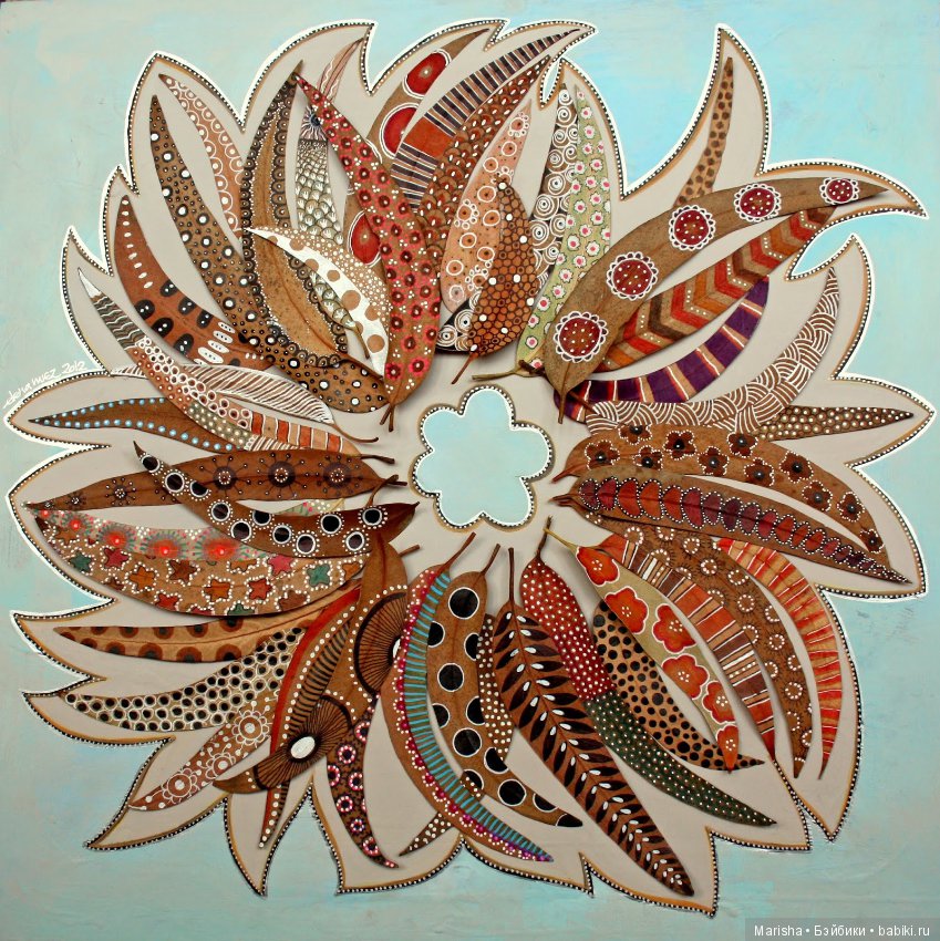 Осенние листья, автор дизайнер из Испании Elena Nuez