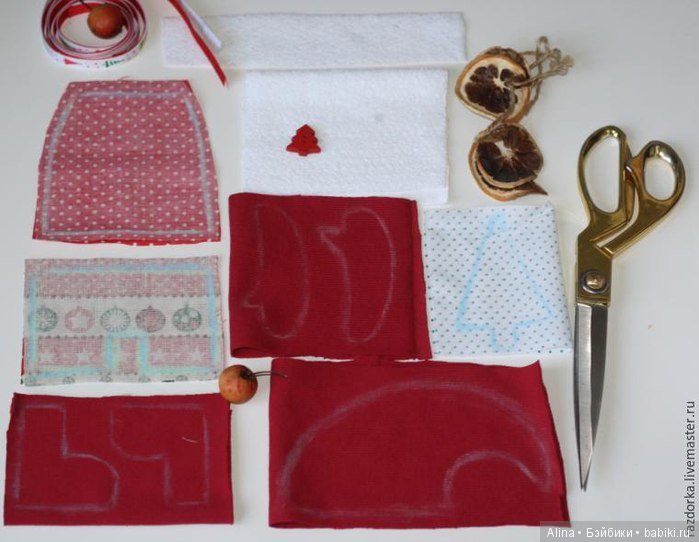 Дед Мороз из ткани с выкройкой (фото 3)