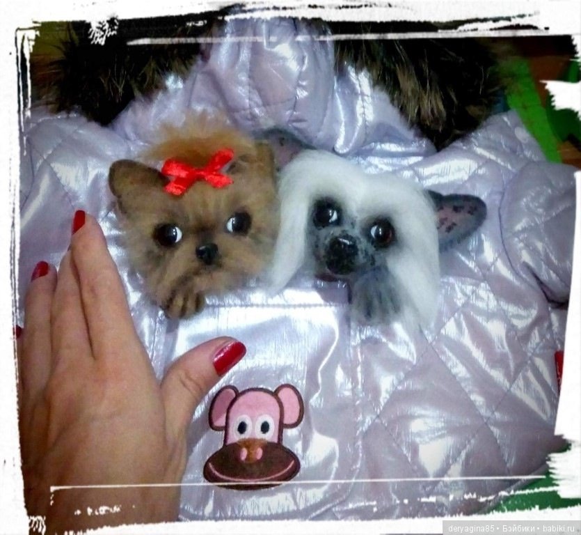 Йорко брошь — Валяные игрушки из шерсти: сухое валяние (фото 8)