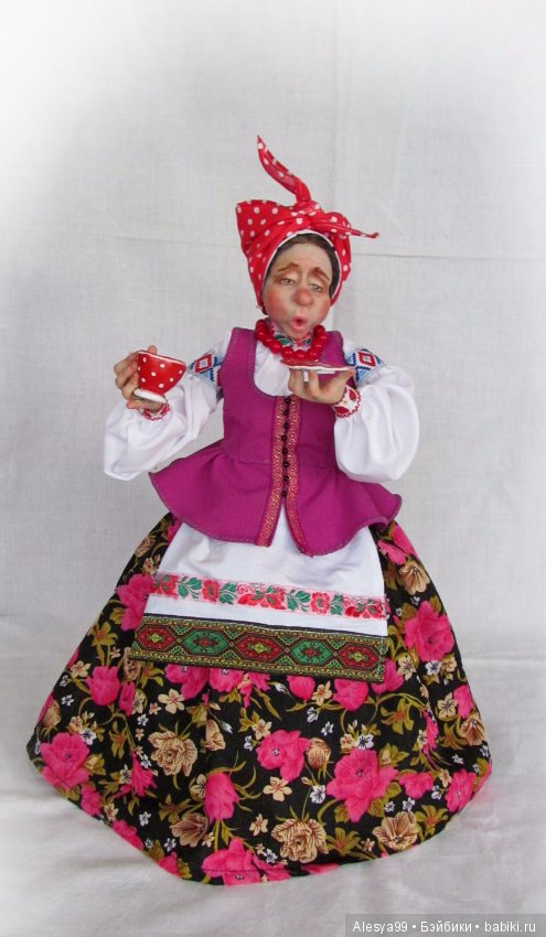 Баба на чайник — Лепка авторских кукол: полимерная глина