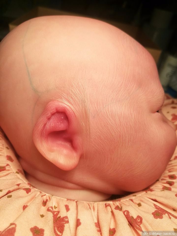 Прорисовка волосиков на лице малыша реборн