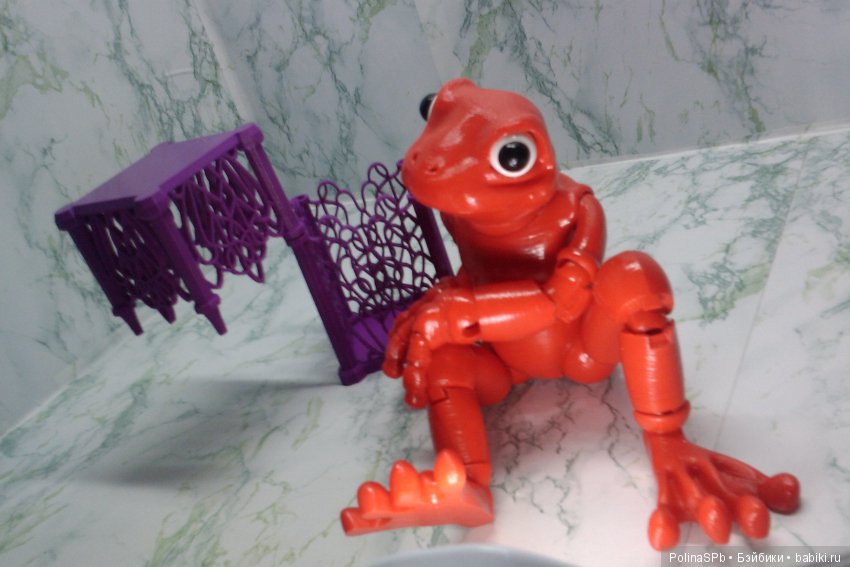 3 D печать: красная шарнирная лягушка БЖД (фото 5)