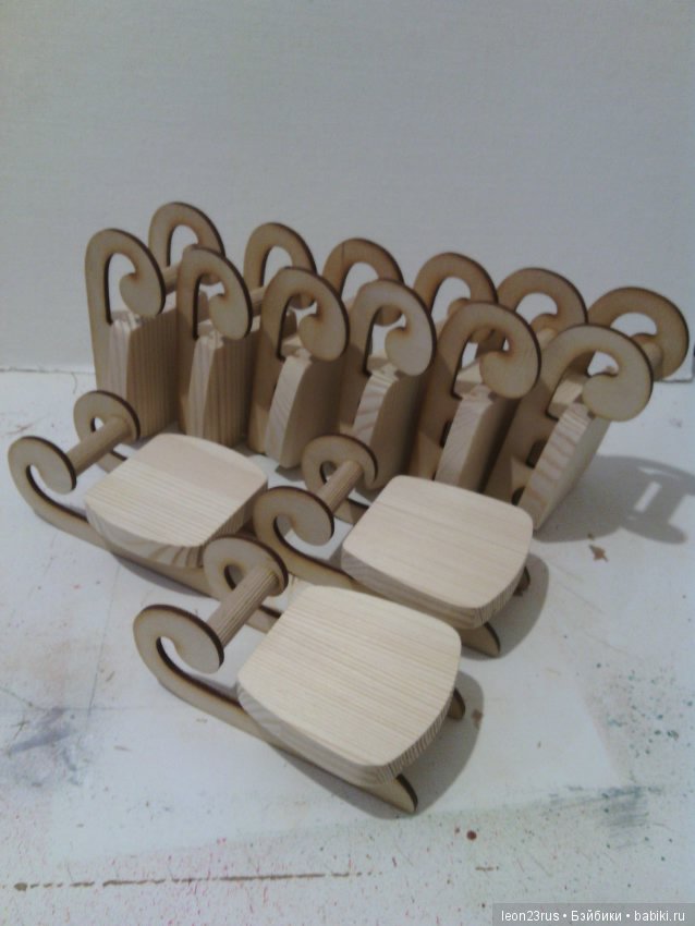 Санки для кукол — Мебель для кукол и домиков: фото (фото 3)