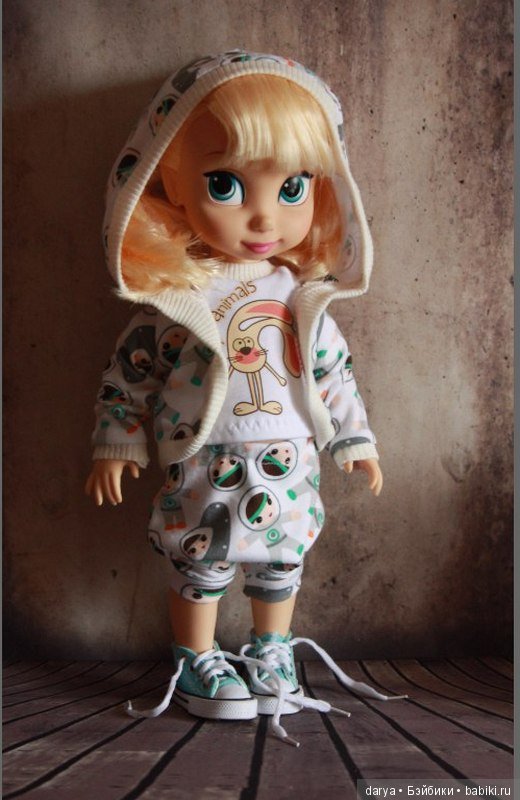 Выкройки Марины Быковой трикотажного комплекта для кукол Disney Animators