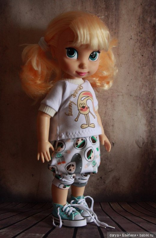 Выкройки Марины Быковой трикотажного комплекта для кукол Disney Animators (фото 3)