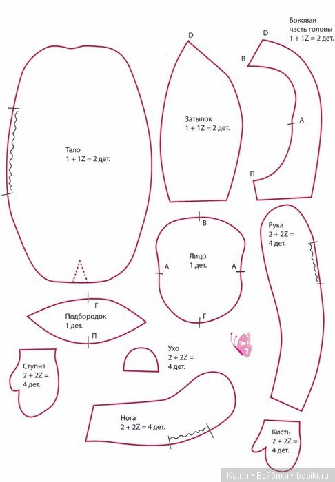 Обезьянка тедди выкройка Эли Волковой (фото 5)