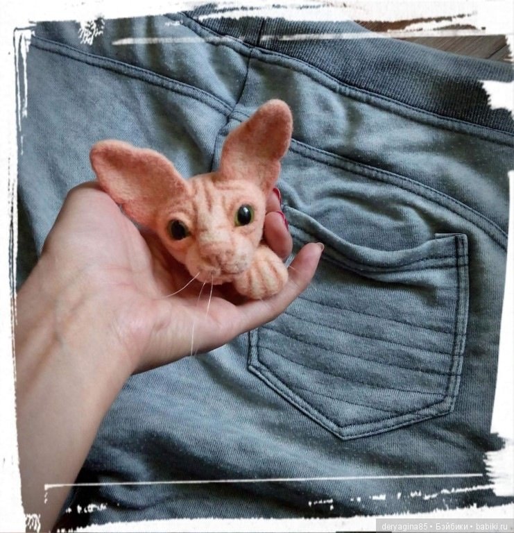 Брошь Сфинкс — Валяные игрушки из шерсти: сухое валяние (фото 7)