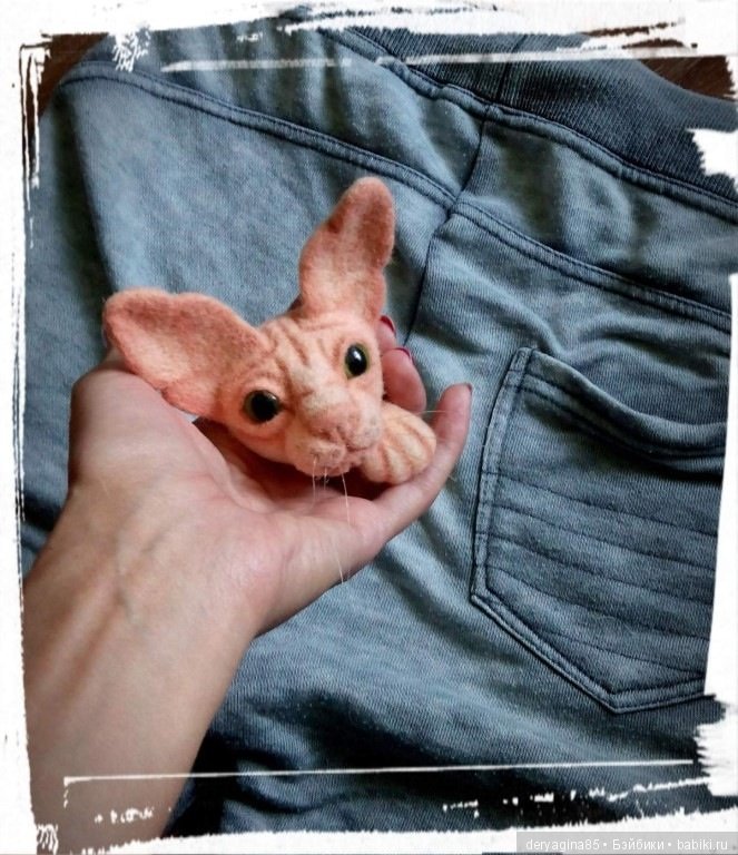 Брошь Сфинкс — Валяные игрушки из шерсти: сухое валяние (фото 8)