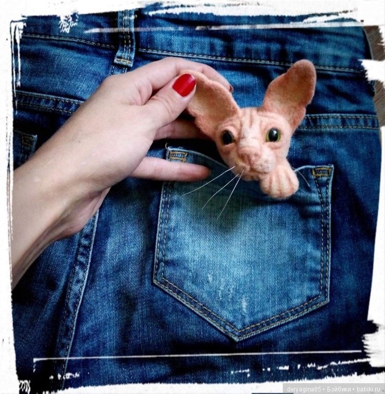 Брошь Сфинкс — Валяные игрушки из шерсти: сухое валяние (фото 3)