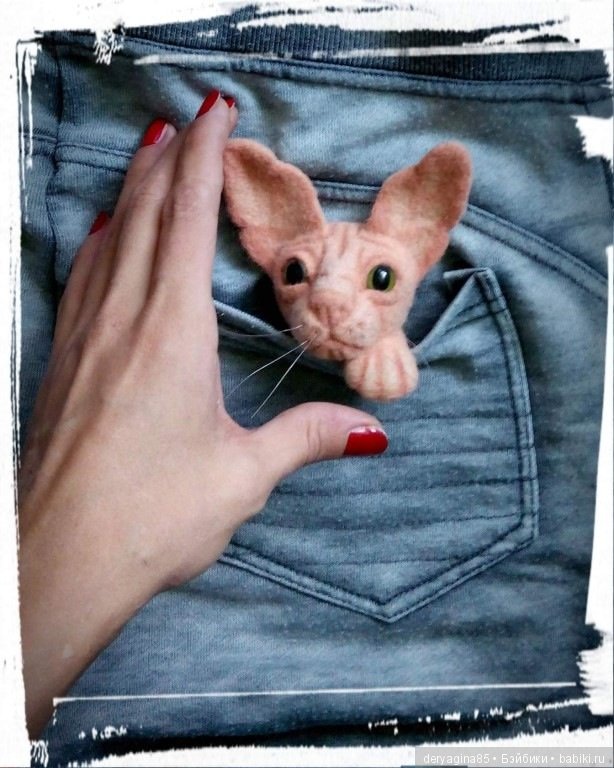 Брошь Сфинкс — Валяные игрушки из шерсти: сухое валяние (фото 10)