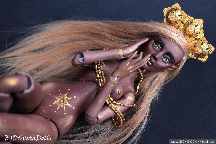 Шоколад с золотом — Авторские шарнирные куклы своими руками: лепка (фото 7)